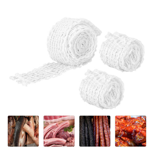 3Pcs White Cotton Sausage Net Kitchen Packaging Tool Meat Ham Wrap 2
