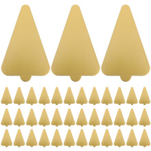50Pcs Triangle Gold Paper Cake Boards Mousse Cake Stand for Party Use