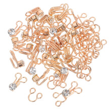 30Sets Durable Golden Hook and Eye Sewing Fasteners for Bras Dresses
