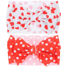 2Pcs Bow Headband for Baby Girl Soft Fabric Headbands Assorted Colors