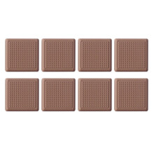 8Pcs Durable Silicone Furniture Foot Mats Anti-Skid Brown Leg Cushions
