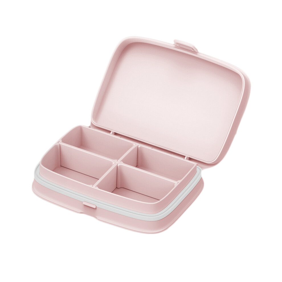 Happyyami Pink 1Pc Portable Pill Box With Medicine Splitter For Travel