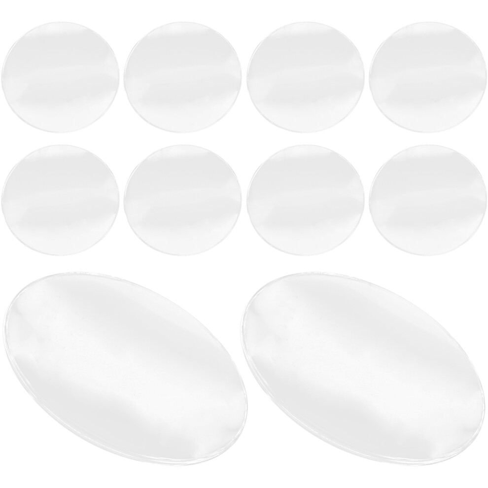 Vaguelly 10Pcs Transparent Acrylic Magnifier Lens Reading And Diy Use