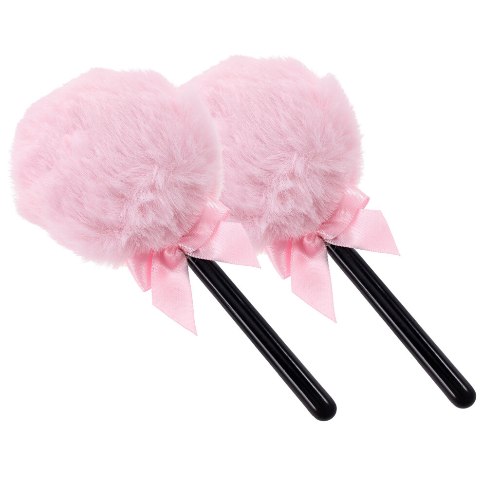 Totority Pink 2Pcs Portable Makeup Puffs Lightweight Loose Powder Pads