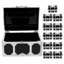 12 Pcs Mini Pirate Treasure Box Child 7.50x5.40x5.00cm Silver