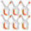 6Pcs White Beach Towel Clips Strong Windproof PP Clips for Pool Chairs 1
