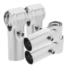 4Pcs Durable Stainless Steel T Clamp Connectors for Garden Pipe Fences