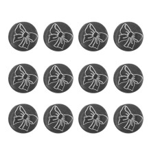 12St Modieuze Black Alloy Broekknopen Voor Jeans Taille