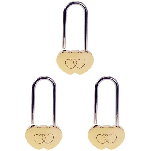3 Pack Heart Lock Engraved Locks Of Gift Lovers 1