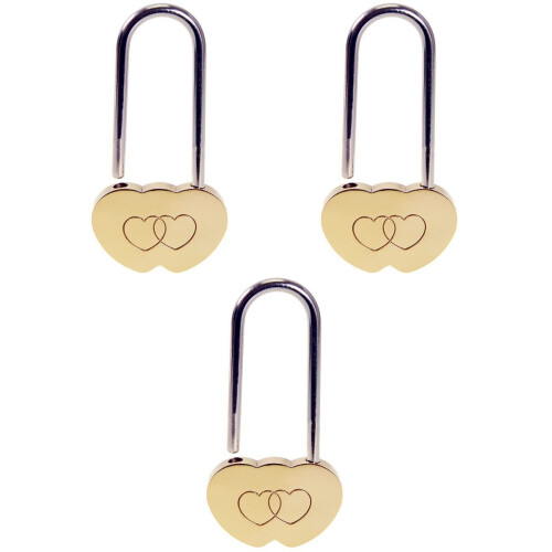 3 Pack Heart Lock Engraved Locks Of Gift Lovers 2