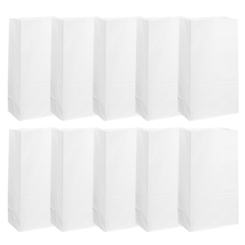 Craft Paper Bags Waterproof Square Bottom 50pcs