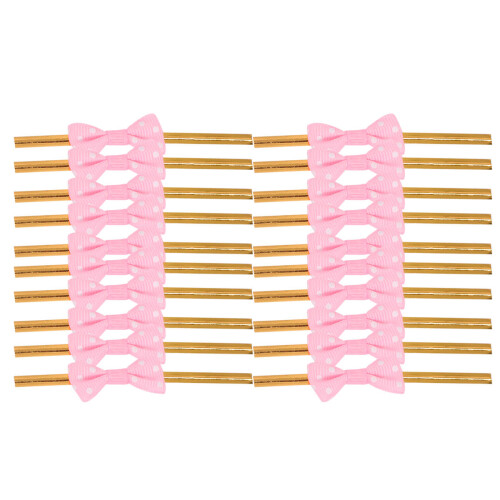 20pcs Tie Ribbon Dot Bow for Baking Packing Sealing Ties