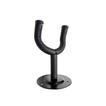 3Pcs Black Guitar Wall Hanger Metal Rack with Neoprene Rubber Hooks