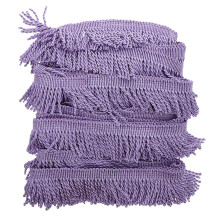 Purple Polyester Tassel Fringe Trim Versatile Design 1 Roll