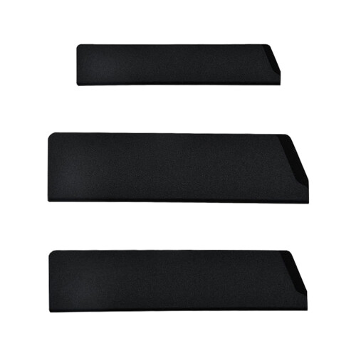 3Pcs Black ABS Cutter Sleeves Kitchen Chef Cutter Guards Durable