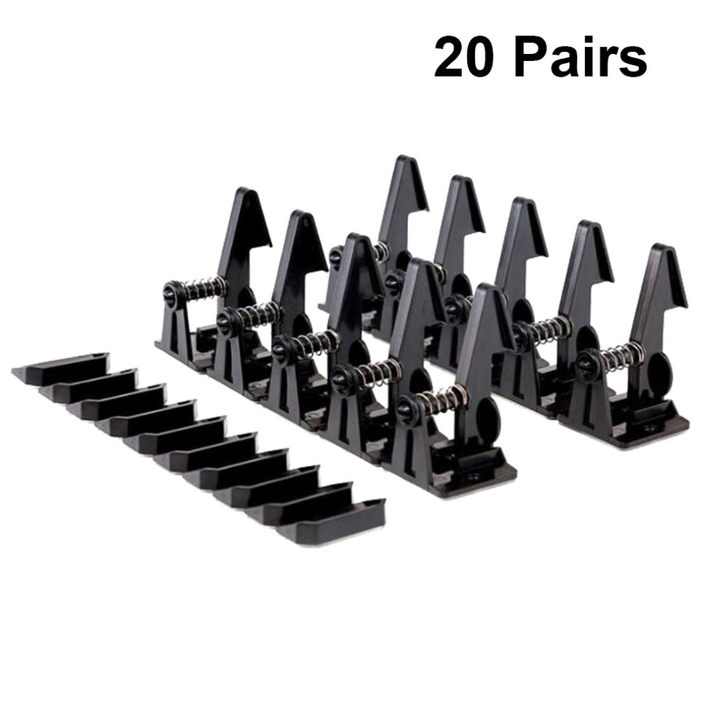 Ohphcall 20 Pairs Safety Locks Cabinet Lock Abs Black For Bathroom