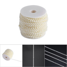 Artificial Pearl Beads Curtain 30m Roll 5mm Beige for Event & Festival Decor
