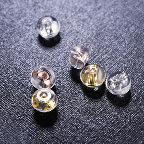 3Paia Fermi Orecchini Silicone Argento Flessibili Resistenti 2