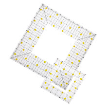 2Pcs Clear Durable Patchwork Ruler Acrylic Quilting Tool for Fabric