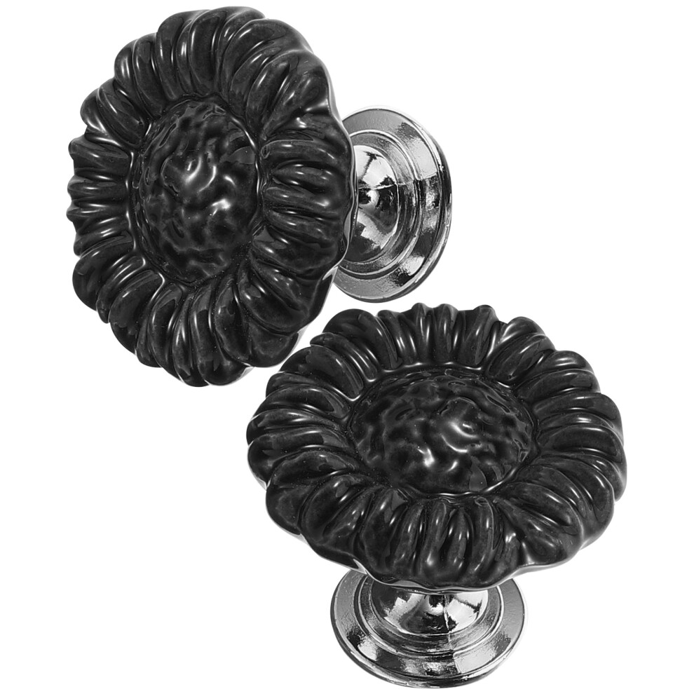Modern Practical Black Toilet Flush Handle Ceramic Zinc 2Pcs 3301836395955