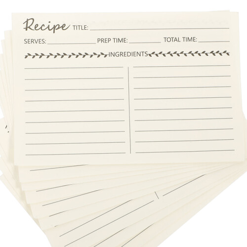 10 Pcs Kitchen Recipe Card Decorative Cards Versatile