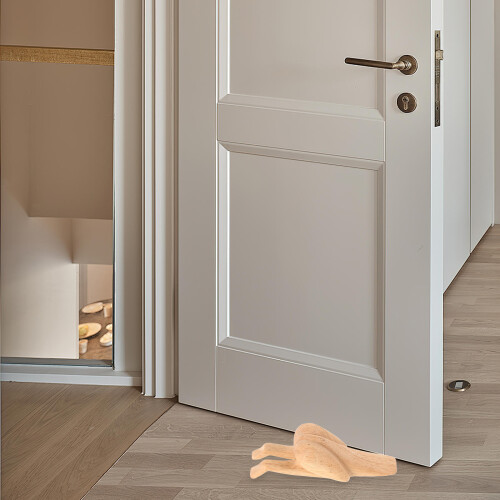 Decoratieve Deurstopper Beige Met Humoristisch 2
