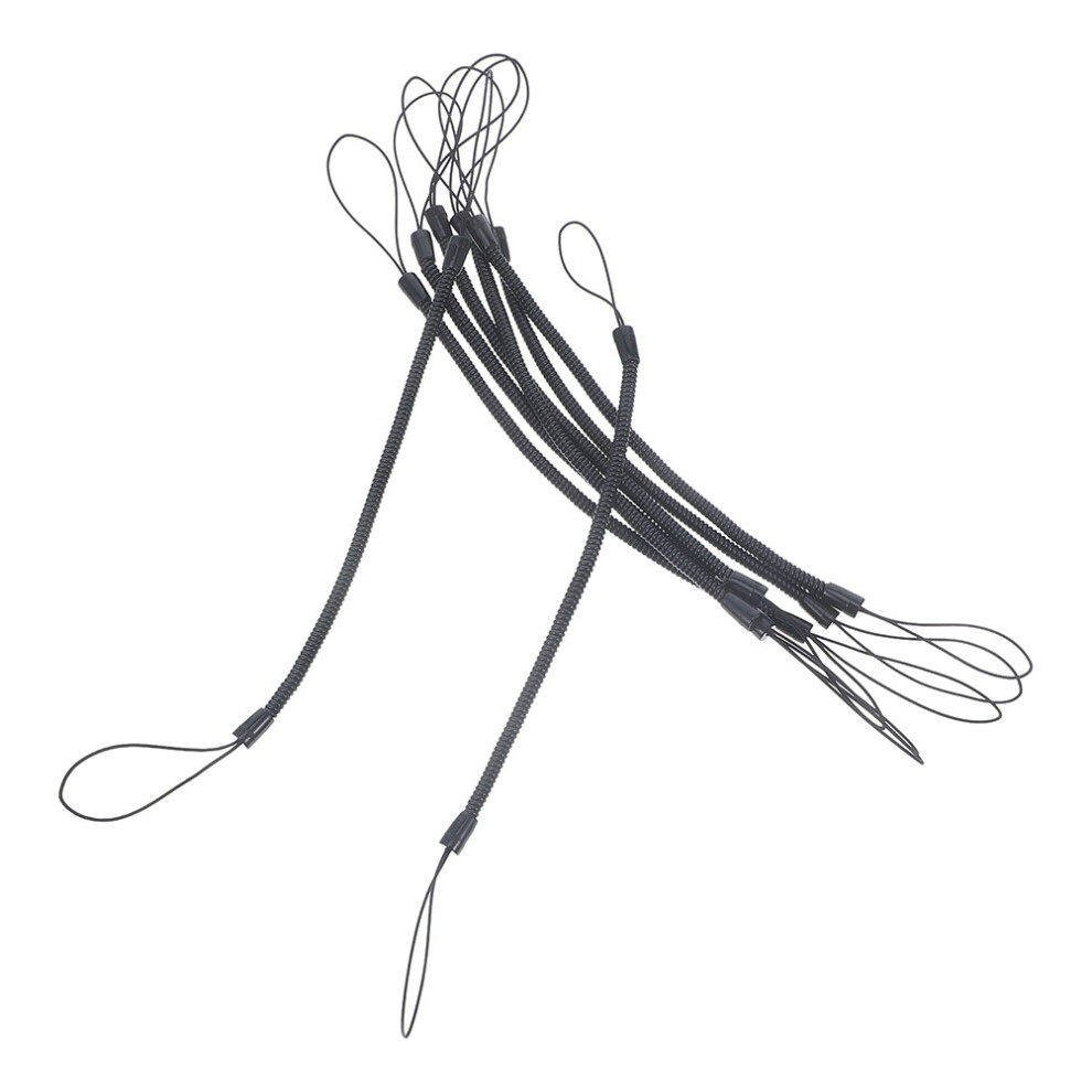 12Pcs Elastic Phone Tether Tab For Stylus Pens Retractable Cord Black 3164262422752