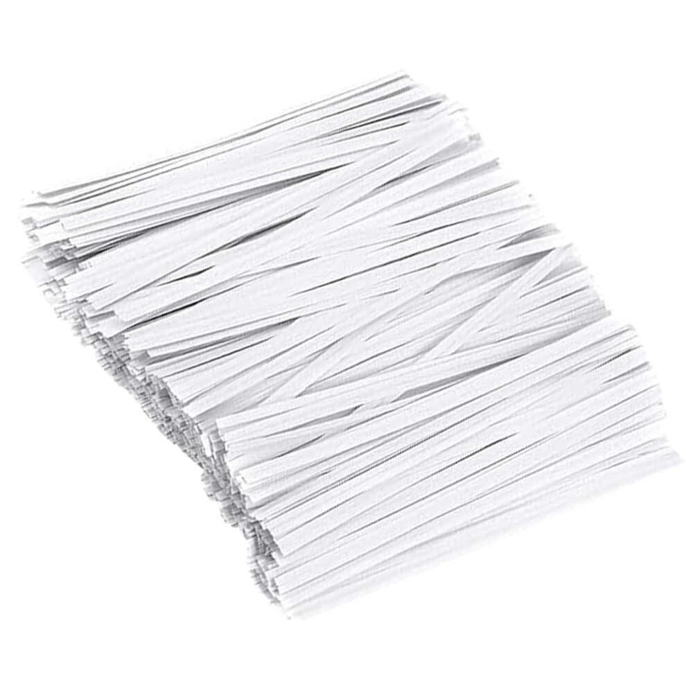 1000Pcs Durable Paper Bag Ties White For Bread Candy Treat Snack Bags 3322122741638