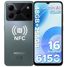 DOOGEE Note 56 Plus Green Mobile Phones, Android 16 Smartphone, 48GB+256GB/2TB, 6150mAh & 6.56 Display, 50MP Camera, 4G Dual Sim Free Unlocked Phones
