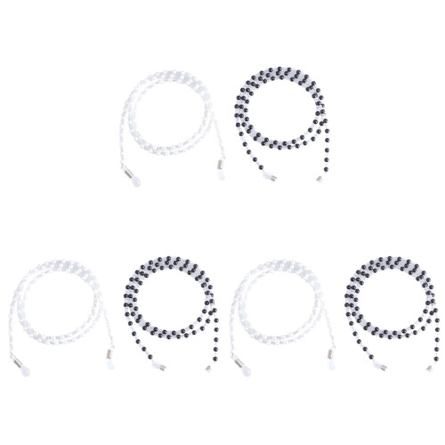 6Pièces Cordon Lunettes Lunettes De Soleil Perlé Multicolore Léger 1