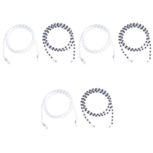 6Pièces Cordon Lunettes Lunettes De Soleil Perlé Multicolore Léger 2