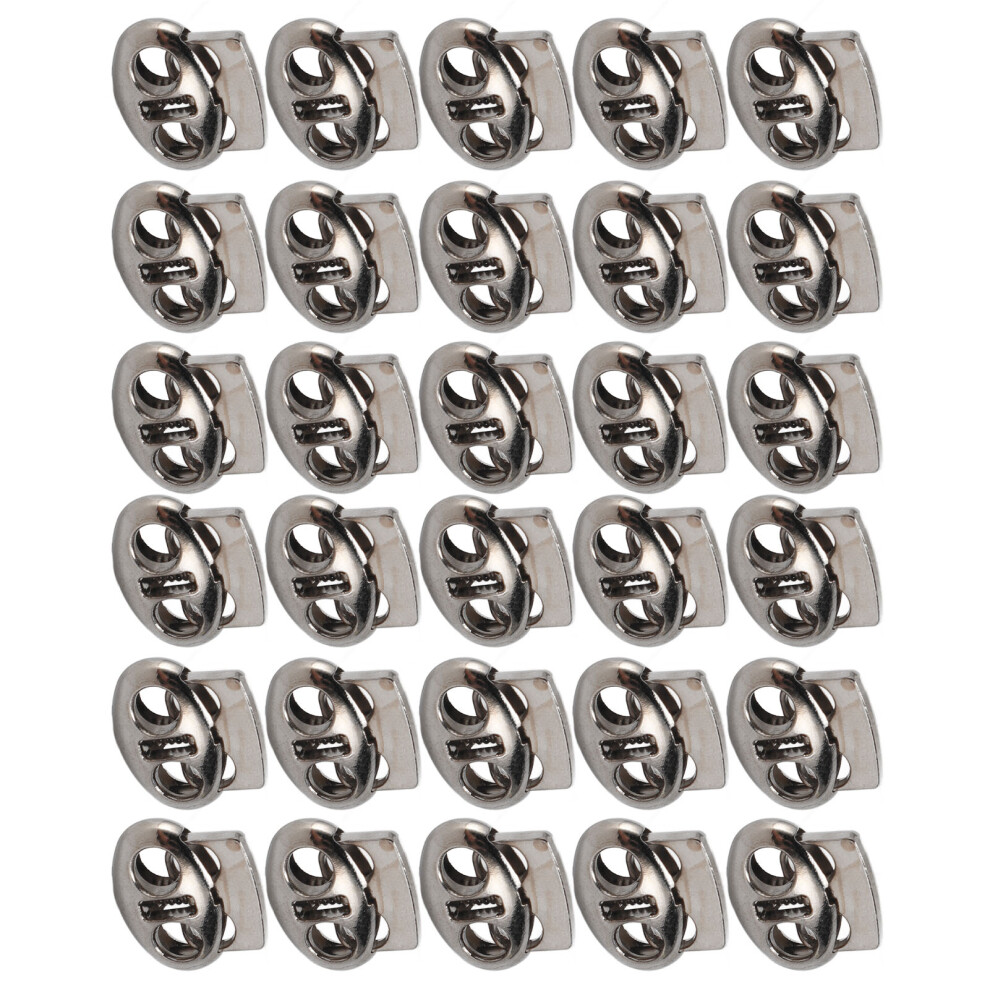 30Pcs Zinc Alloy Metal Cord Lock End Toggle For Drawstrings & Shoelaces 5051388643681