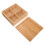 Bins Four-Grid Bamboo Box Home Storage Box Office 22x22x7. 8
