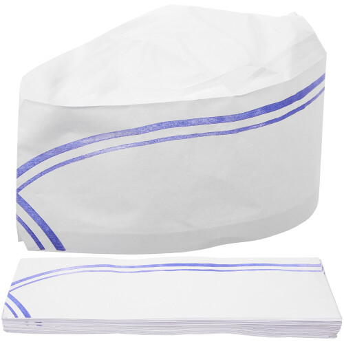 cappello da cuoco monouso 40 pezzi in carta resistente taglia unica 2