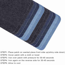 Iron  Denim Patches for Clothing Jeans 24 Pcs, 3 Colors (4.9 Inch x 3.7 Inch)