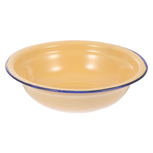 Ciotola Enamel Gialla Per Cucina Uso Multiplo E Design Retrò