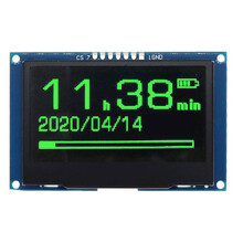 Módulo de Exibição OLED de 2,42 Polegadas 128x64, Interface Serial SSD1309 SPI I2C, Tela LCD de Alta Definição Verde