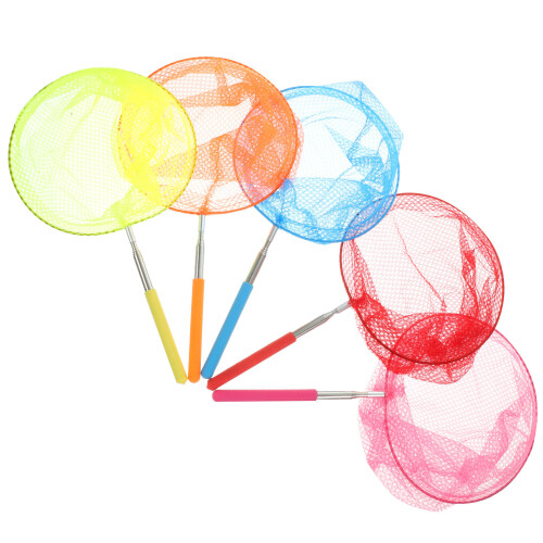 5 reti telescopiche bambini per insetti, farfalle, libellule, pesce