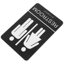 Kompaktes Acryl Wc Türschild Unisex Schwarz Selbsthaftend