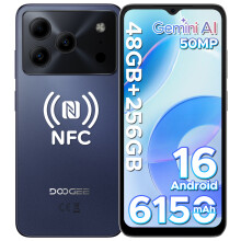 DOOGEE Note 56 Plus Purple Mobile Phones, Android 16 Smartphone, 48GB+256GB/2TB, 6150mAh & 6.56 Display, 50MP Camera, 4G Dual Sim Free Unlocked Phones