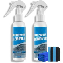 Car Rust Remover Spray,Car Maintenance Powder Spray Rust Remover Iron Cleaning,Metal Paint Cleaner Spray,Iron Powder Remover for Car