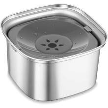 Stainless Steel Anti-Splash Dog Water Bowl, Large 3L Capacity, Anti-Splash Dog Bowl, Drip-Free Bowl