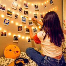 Photo String Lights, 10M String Lights, Bedroom Decoration, Gift for Teen Girls, Photo Holder, 70 Clips, Battery Operated, Bedroom Decor