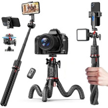 Flexible Tripod for Phone and Camera, Mini Extendable Tripod with 360 Rotation, Portable with Remote Control