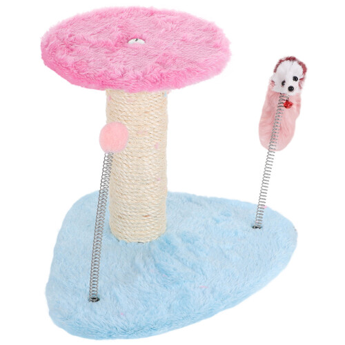 driehoekig kattenklimframe met krabstand en speelplatform
