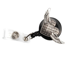 Multi Wing Shaped Clip Retractable Id Badge Reel Met Draaiklem