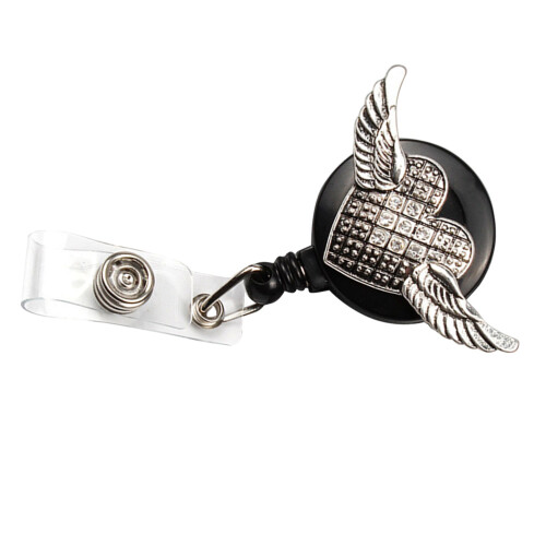 Multi Wing Shaped Clip Retractable Id Badge Reel Met Draaiklem