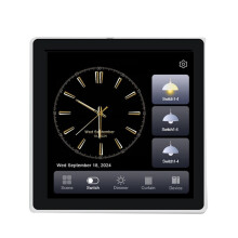 Tuya T3E Pro Control Panel Touchscreen Paneelschakelaar Zigbee Intelligent Home Wandschakelaar met Drukknop Wit