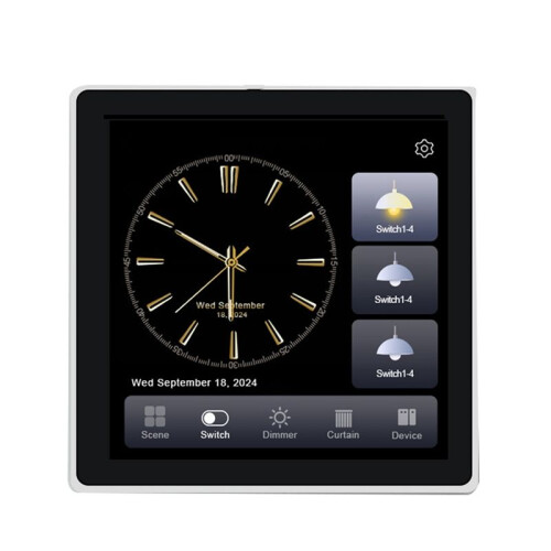 Tuya T3E Pro  Control Panel  Touchscreen Paneelschakelaar Zigbee Intelligent Home Wandschakelaar met Drukknop Wit