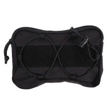 Zwarte Nylon Waist Pouch Duurzaam Sporttasje Met Vakjes